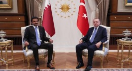 Cumhurbaşkanı Erdoğan, Katar Emiri Şeyh Temim ile bir araya geldi