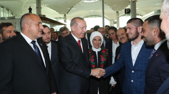 Başkan Erdoğan, Dünya Şampiyonu Khabib Nurmagomedov ile
