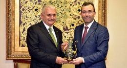 Binali Yıldırım’dan Başkan Ahmet Cin’e hayırlı olsun ziyareti
