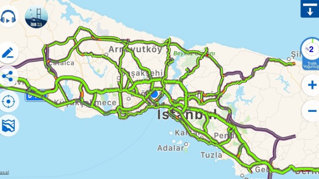 İstanbul’da trafik verileri yemyeşil!