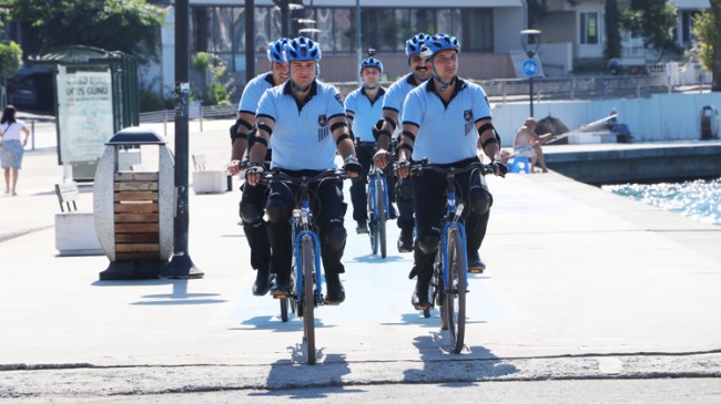 Başkan Aydın’dan bisikletli zabıta ekibi