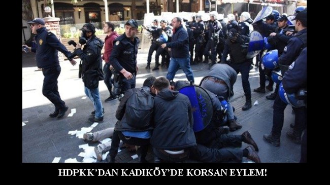 Kadıköy’de Polis’ten HDP’lilere sopa!