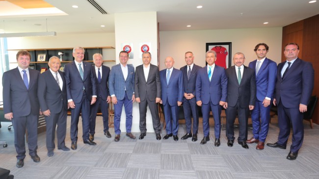 Vali Yerlikaya ile Başkan İmamoğlu’ndan TFF Başkanı Özdemir’e ziyaret