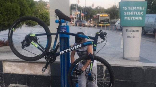 Beykoz Belediyesi’nden ‘Bisiklet Tamir Bakım İstasyonu’