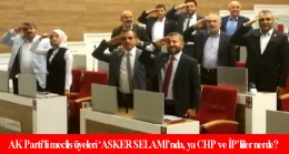AK Parti’liler asker selamında dururken, CHP ve İP’ler salonu terk etti