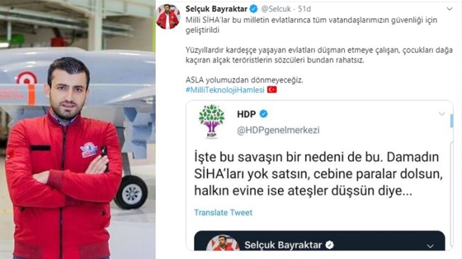 Selçuk Bayraktar’dan PKK sevici HDP’ye cevap gecikmedi!