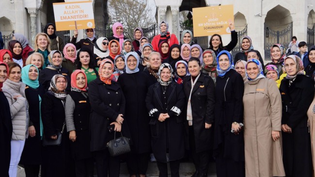 İstanbullu AK Kadınlardan “Kadına Yönelik Şiddet”e karşı güçlü dayanışma