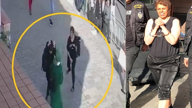 Karaköy’de başörtülü genç kızlara saldıran kadına kodes yolu göründü!