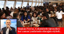 Başkan Ahmet Poyraz, öğrencilerle İstanbul Boğazı turuna katıldı