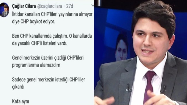 Gazeteci Çağlar Cilara, CHP’nin gerçek yüzünü ortaya çıkardı