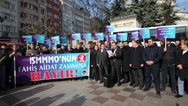 İstanbul meslek grupları, İSMMMO’nun fahiş maktu zammını protesto etti