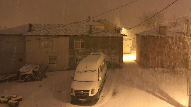 Kar, Çatalca’da etkili oldu