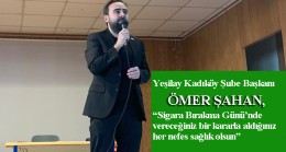 Yeşilay Kadıköy Şube Başkanı Ömer Şahan’dan sigara içenlere çağrı