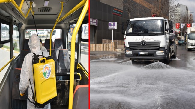 Tuzla Belediyesi temizlik çalışmalarına hız kesmeden devam ediyor