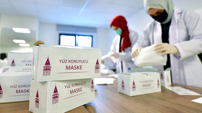 Beyoğlu Belediyesi maske üretiyor