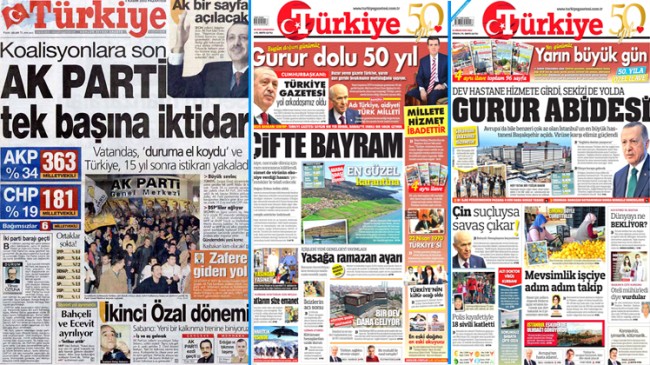 Cumhurbaşkanı Erdoğan, “Türkiye gazetesi hep yanımızda oldu”