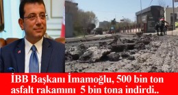 İBB Başkanı İmamoğlu, tepki gelince asfalt tonajında düzeltme yaptı