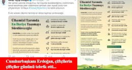Cumhurbaşkanı Erdoğan, çiftçilerin ‘Dünya Çiftçiler Günü’nü tebrik etti