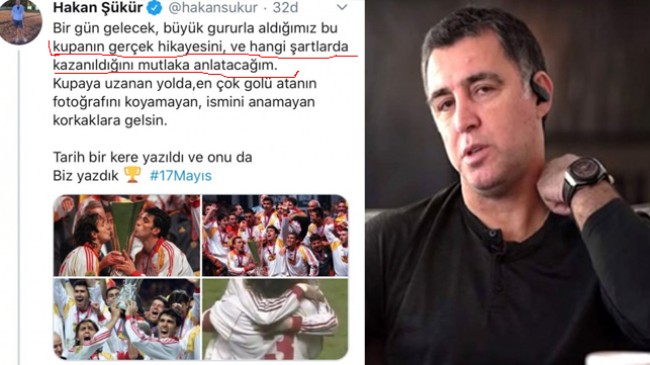 FETÖ’cu Hakan Şükür, UEFA Şampiyonu Galatasaray’ı tehdit etti!