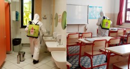 Beyoğlu Belediyesi, sınıfları dezenfekte ederek sınava hazır hale getirdi