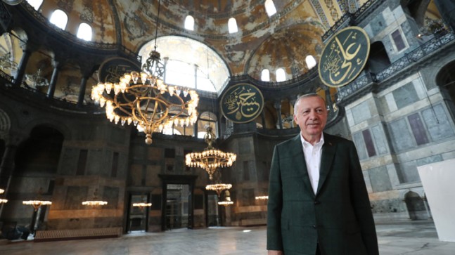 Cumhurbaşkanı Erdoğan, Ayasofya Camii’nde