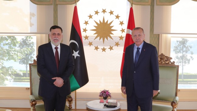 Cumhurbaşkanı Erdoğan, Libya Başbakanı Fayiz es-Serrac’ı kabul etti