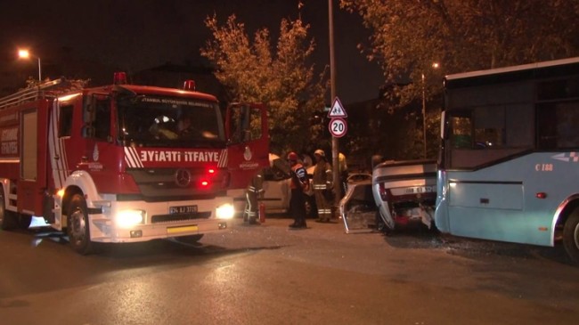 Ataşehir’de trafik kazası, bir ağır yaralı