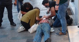 Vatandaşlar, İstiklal Caddesinde düşen yaşlı adam için seferber oldu