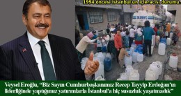 Eroğlu, “1994 öncesi İstanbul’u susuzlukla Kerbela’ya çeviren malum zihniyet yine susuzluktan bahsetmeye başladı”