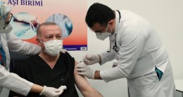 Kovid-19 aşısı olan Cumhurbaşkanı Erdoğan, açıklamalarda bulundu