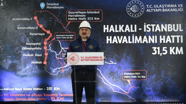 Bakan Karaismailoğlu, Halkalı-Havalimanı Metrosu’nda son kısmı için startı verdi