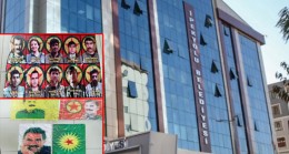 HDP’li belediye binasında bebek katili Apo posterleri ile PKK paçavraları