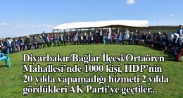 Diyarbakır’da 20 yıldır HDP’li olan Ortaören Mahalle sakinleri AK Parti’ye