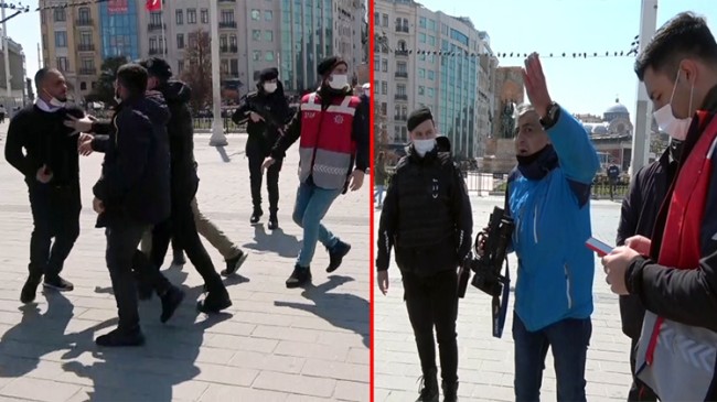 Taksim’de seyyar eşkıyalar, çekim yapan gazeteciyi darp etti