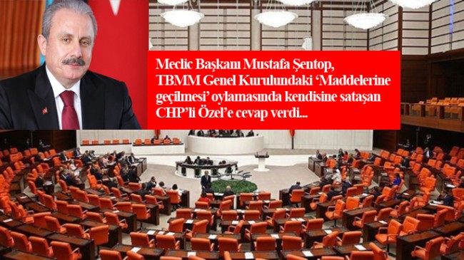 TBMM Başkanı Mustafa Şentop, “Özel aynaya baksın, pişman ederim!”