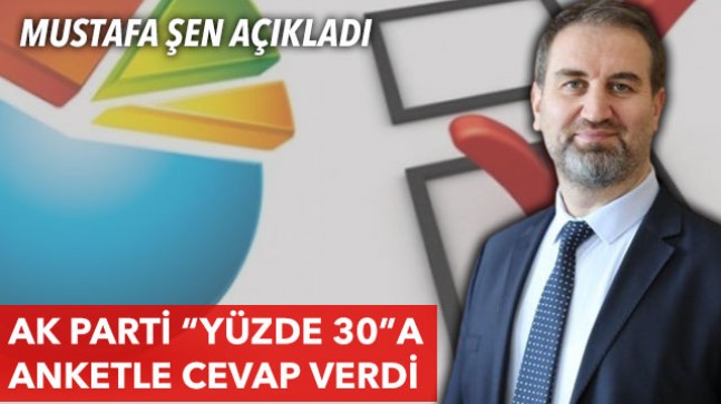 Mustafa Şen, “AK Parti’nin oy oranı CHP’nin oy oranın 17 puan üzerinde”