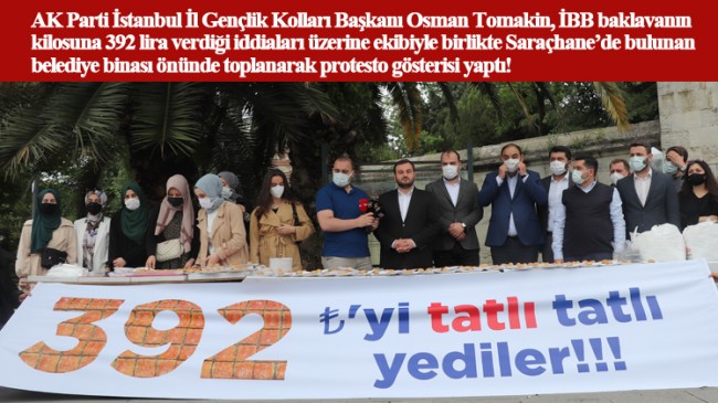 Osman Tomakin, “Biz İstanbul’da aradık taradık 392 TL’ye bir baklava bulamadık”