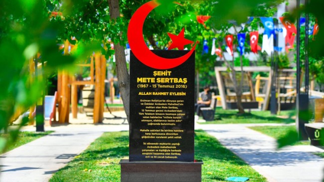 Üsküdar’da 15 Temmuz Şehidi Mete Sertbaş ismini taşıyan park açıldı