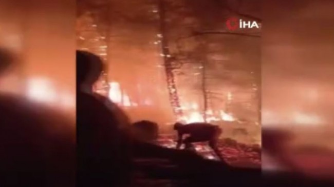 Marmaris yangınında itfaiye ekipleri ve vatandaşlar ölümle burun buruna