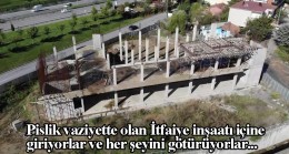 Çekmeköy’de ki İtfaiye İstasyonu inşaatı bölgedeki tinercilerin yuvası oldu