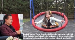 Başkan Şadi Yazıcı, 4 yaşındaki Beren’in salıncak isteğine kayıtsız kalmadı