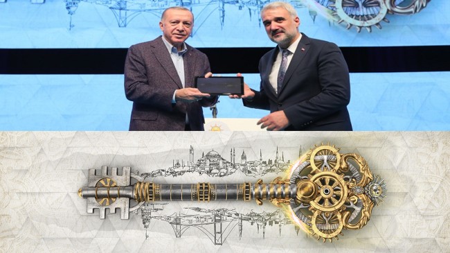 İl Başkanı Osman Nuri Kabaktepe, Cumhurbaşkanı Erdoğan’a NFT tabanlı ‘İstanbul’un Dijital Anahtarı’ hediye etti