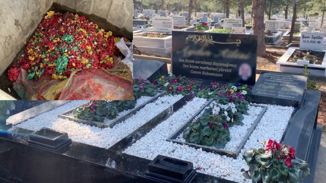 İBB mezarlığında PKK terör örgütü renkleriyle peyzaj düzenlemesi yapıldı