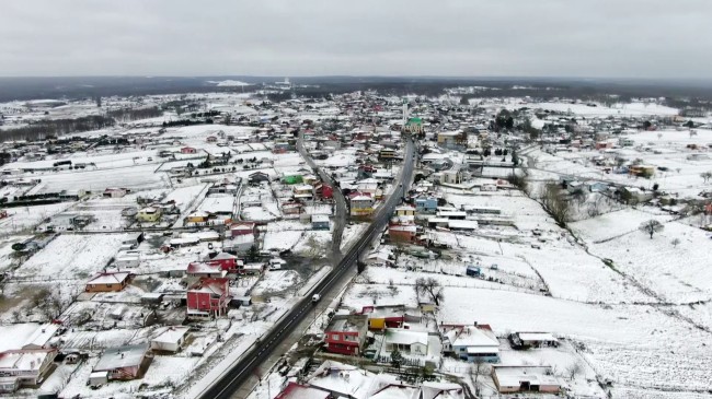 Kar yağışı Çatalca’da etkili oluyor