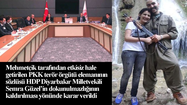 Komisyon, teröristin sözlüsü HDP’li vekil Semra Güzel hakkında kararını verdi