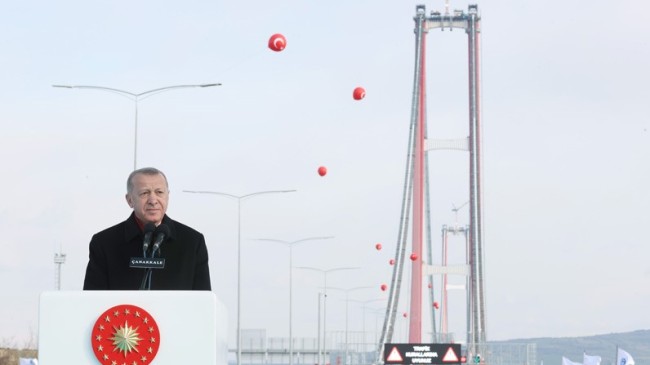 Erdoğan, 1915 Çanakkale Köprüsü’nü açtı