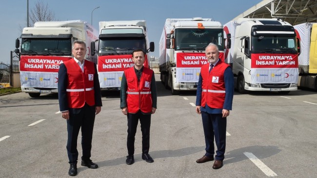 Türkiye’den Kızılay aracılığı ile Ukrayna’ya insani yardımlar sürüyor