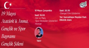 Sancaktepe’de19 Mayıs Atatürk’ü anma, Gençlik ve Spor Bayramı şöleni yapılacak