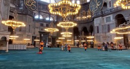 Ayasofya-i Kebir Camii’nde Kurban Bayramı temizliği