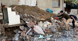 Ümraniye’de evin bahçe duvarı çöktü: yaralı var